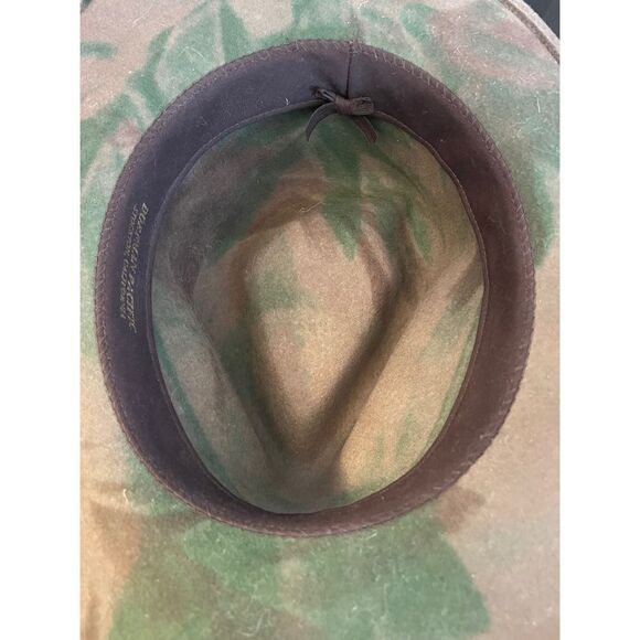 dorfman pacific 100% wool felt indiana jones  hat camouflage design size XL(8) - Picture 5 of 11